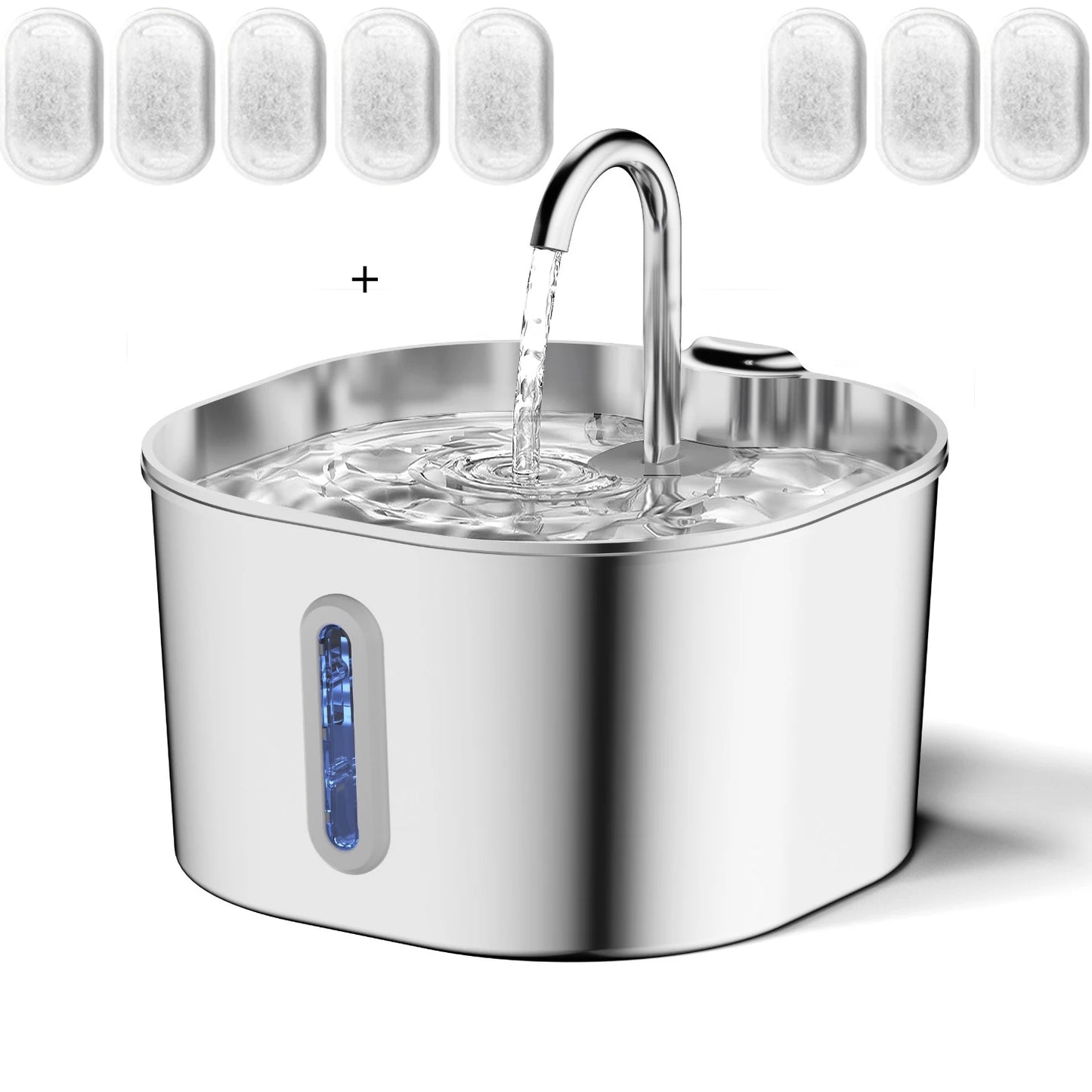 Stainless Steel Cat Water Fountain – 2.2L