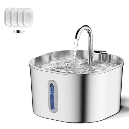 Stainless Steel Cat Water Fountain – 2.2L