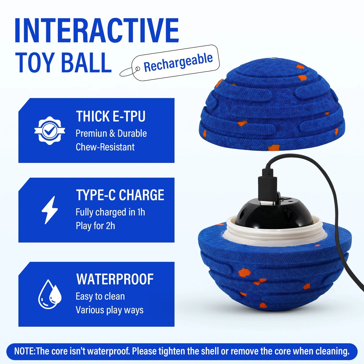 Indestructible Interactive Dog Chew Ball