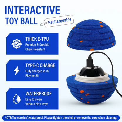 Indestructible Interactive Dog Chew Ball